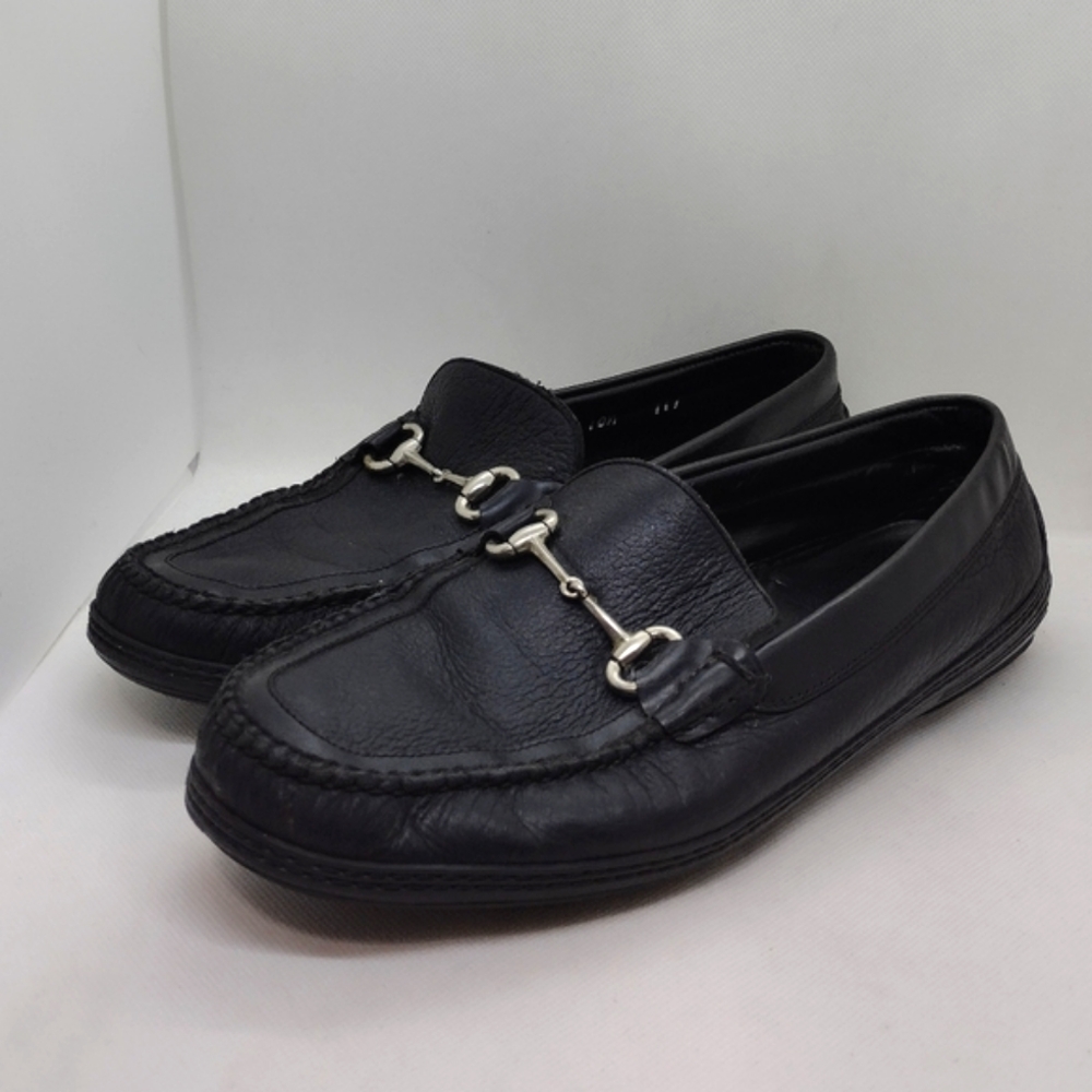 Peter Huber Leather Loafer Mens 10.5 Black Causal Comfy Retro 90s Y2K